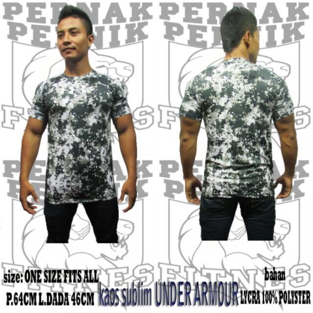 Baju sublim kaos gym fitness workout UNDER ARMOUR series