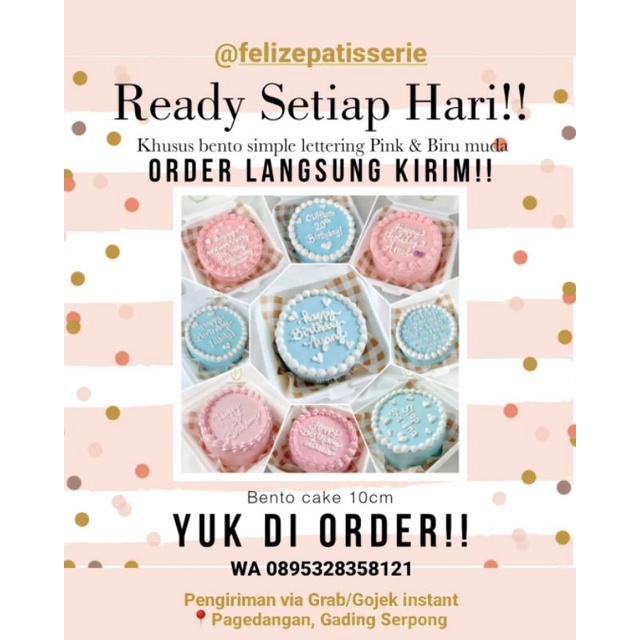 

Ready Langsung kirim Korean Bento Lunch box cake kue ultah