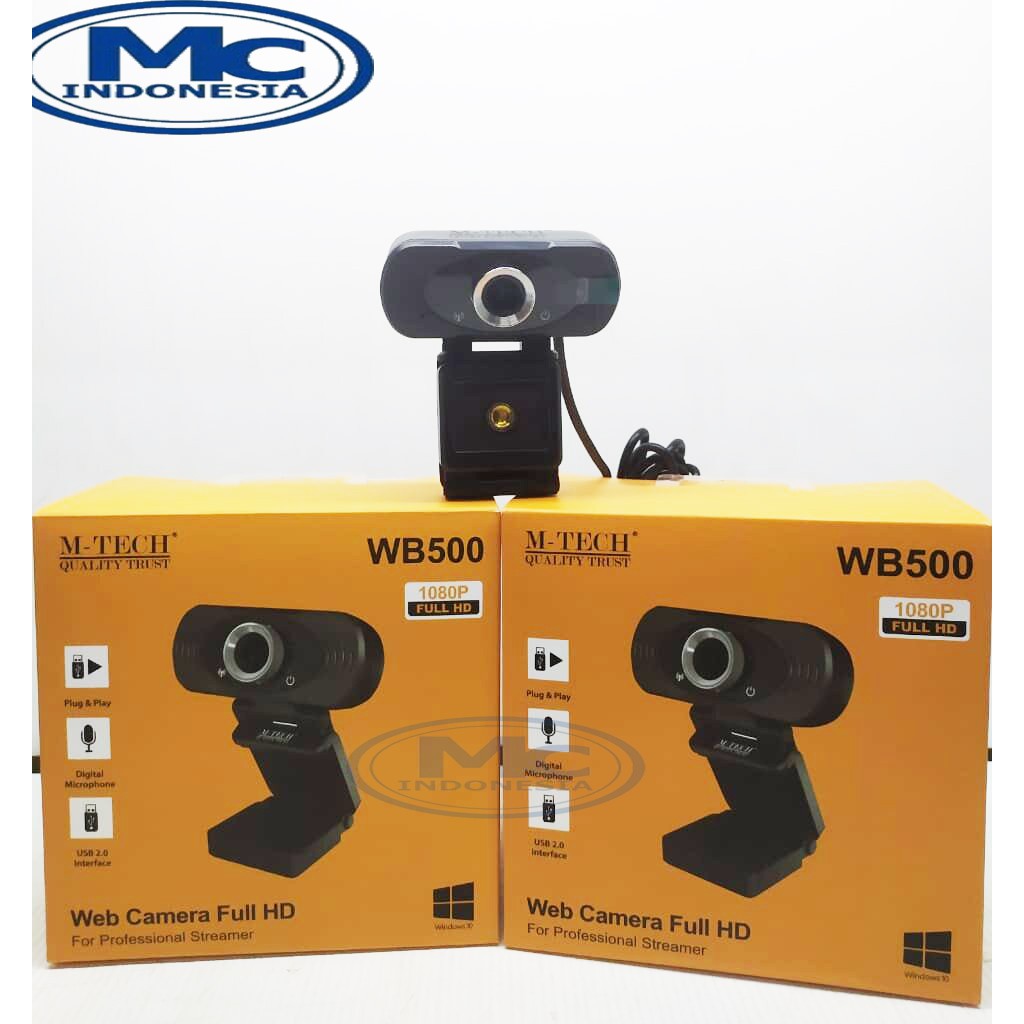 Webcam HD1080P Streaming With  Mic Camera  M-Tech WB-500