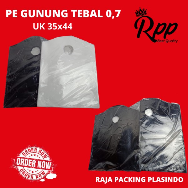 &lt;ecer&gt;Plastik Olshop Plastik PE Gunung Uk 35x44 Tebal 0,7 Plastik Baju Distro Plastik Packing Olshop