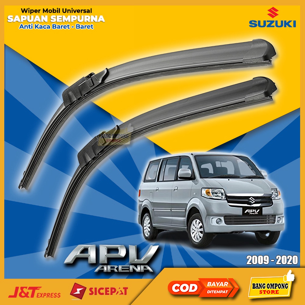 Wiper Blade  Frameless Kaca Mobil Suzuki APV ARENA Karet Wiper Mobil