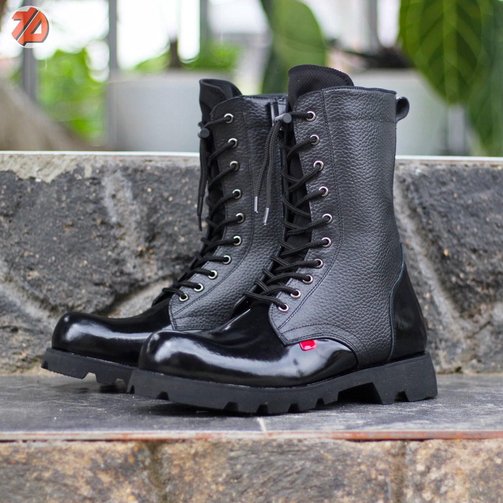 PROMO SEPATU BOOTS SAFETY PDL KULIT JERUK ARBOO RADIAL TNI POLRI 10 INC DINAS LAPANGAN