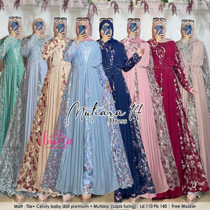 Dress Mutiara Tile Muslim