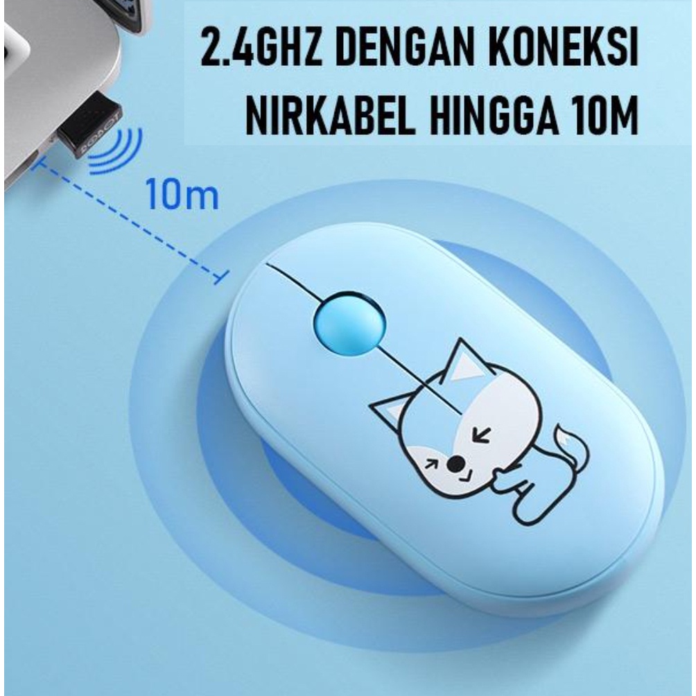 Robot Mouse Wireless M230 Silent Key Fox Flower Chick Colour