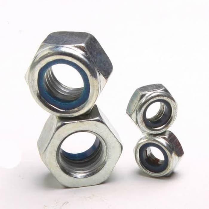 New  Nylon Nut M6 Mur Kunci 10 Seal Nut Oil Seal Nut 6mm Mur Galvanized 4.6 Globalmutu Tools