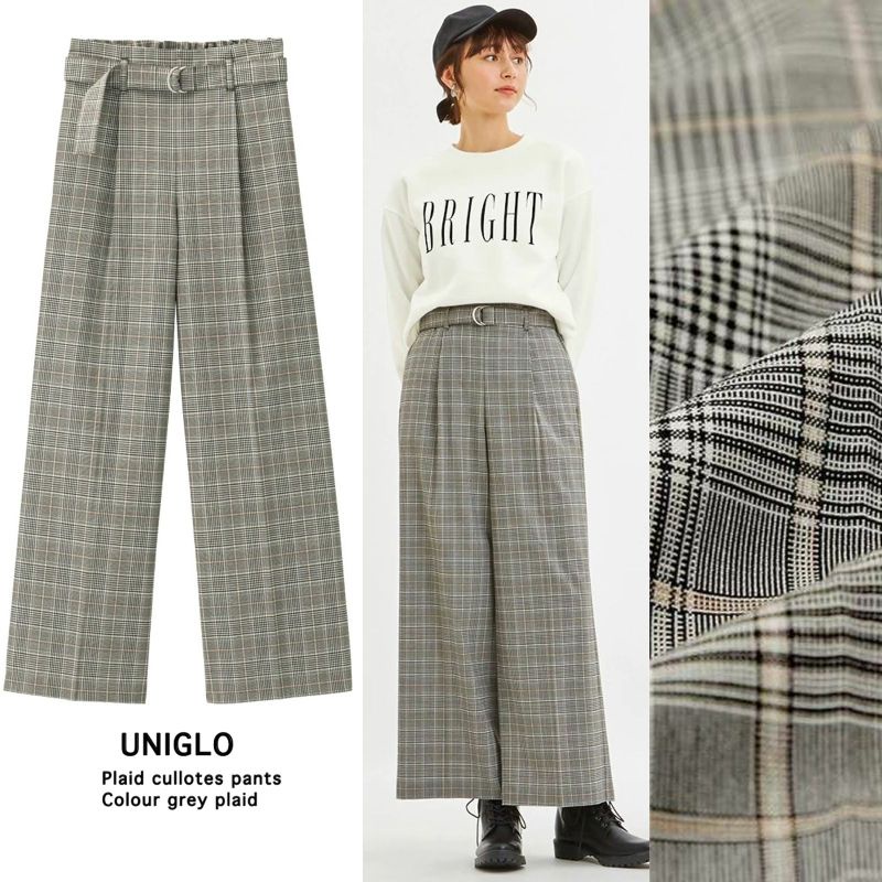 Unq plaid cullotes pants