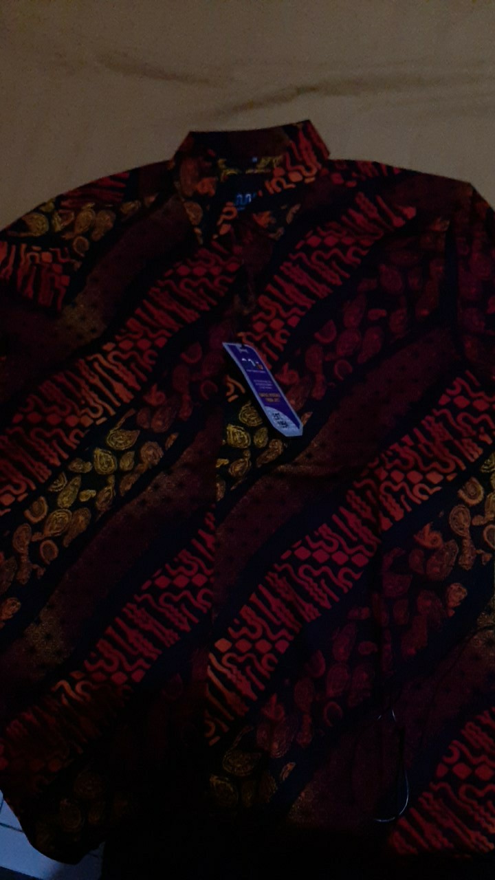 (bisa Seragaman) Biajo.shop Kemeja Batik Modern Pria Slim Fit Lengan Panjang Cotton Stretch Premium