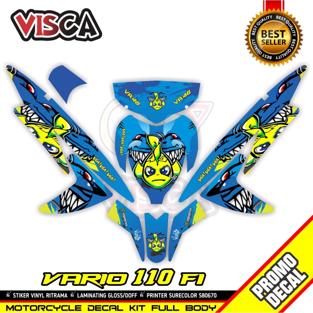 Decal Stiker Vario 110 Fi Striping Vario 110 Fi  SHARK