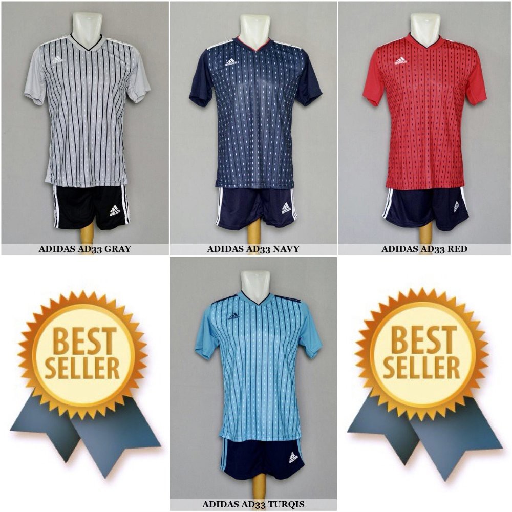 Setelan Futsal & Sepakbola Adidas AD33 - Baju Kaos Jersey Celana