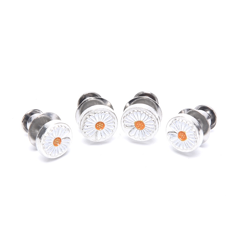 # Kaos T-Shirt Wanita Lengan Pendek Motif Print #1 Set Kancing Invisible Adjustable Removable Bahan Metal Untuk Jeans