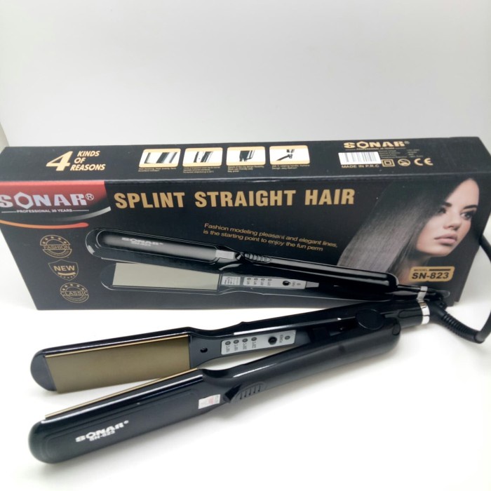 Catokan Catok Rambut Sonar SN 823 SN823 SN-823 Alat Pelurus Rambut Splint Straight Hair Plat Lurus Salon