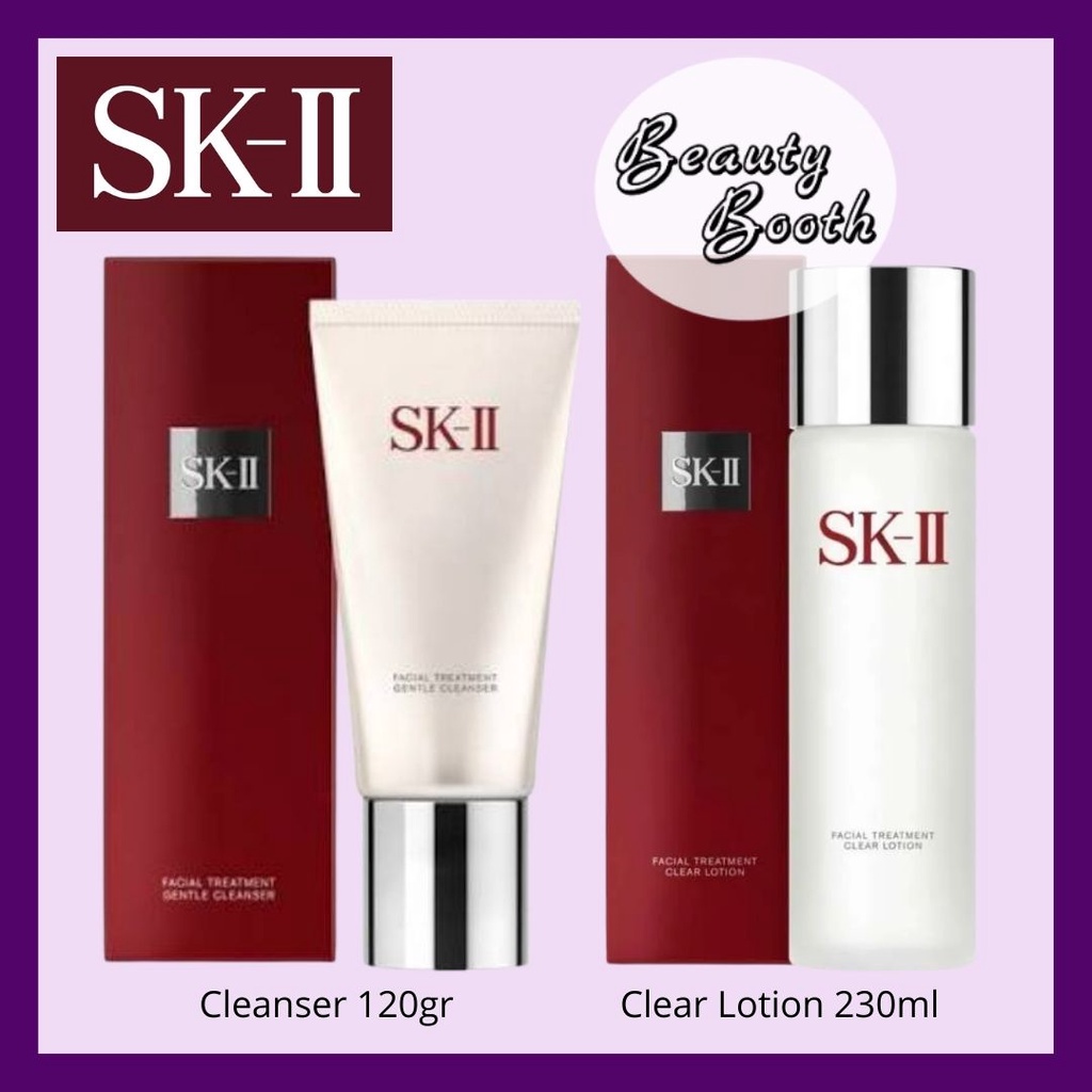 SK-II SKII SK2 Gentle Cleanser 120gr + Clear Lotion 230ml ( GC 120gr + FTCL 230ml )