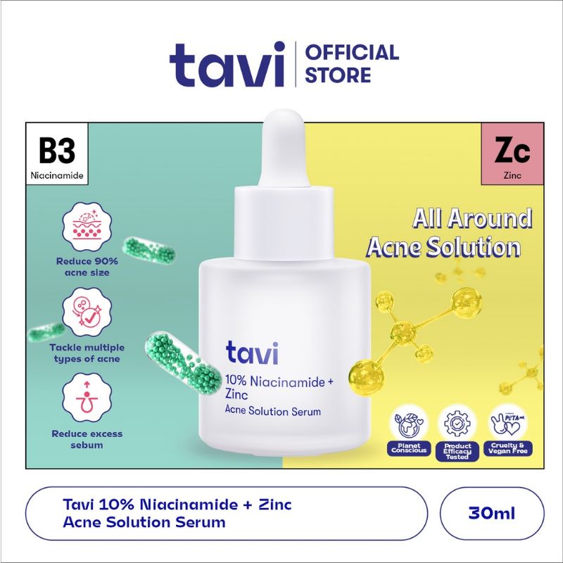 Tavi 10% Niacinamide + Zinc Acne Solution Serum 30ML