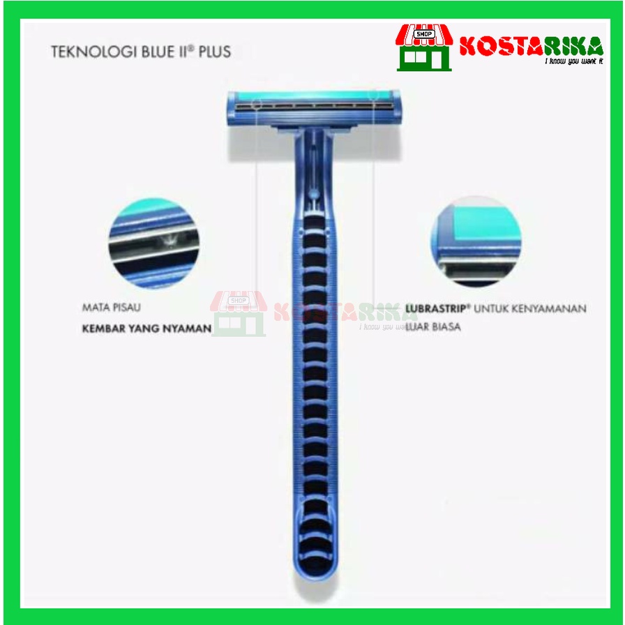 Alat Cukur  2 Silet Biru Kumis Jenggot Murah