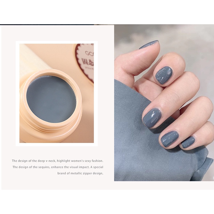 Nail Painting Gel Mud UV LED Gel Cat Kuku / Kutek Gel Kaki Tangan Model Pasta Krim Padat Kemasan Jar Manicure Nail Art Solid Nail Polish Quick Dry Long Lasting