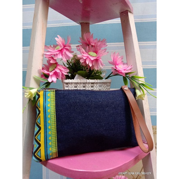 Clutch kanvas wanita size 21*13cm