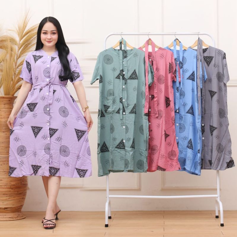 Daster Andin Terbaru 2021 Daster Batik Busui Ada Sakunya  bisa Pilih Warna Real Pict