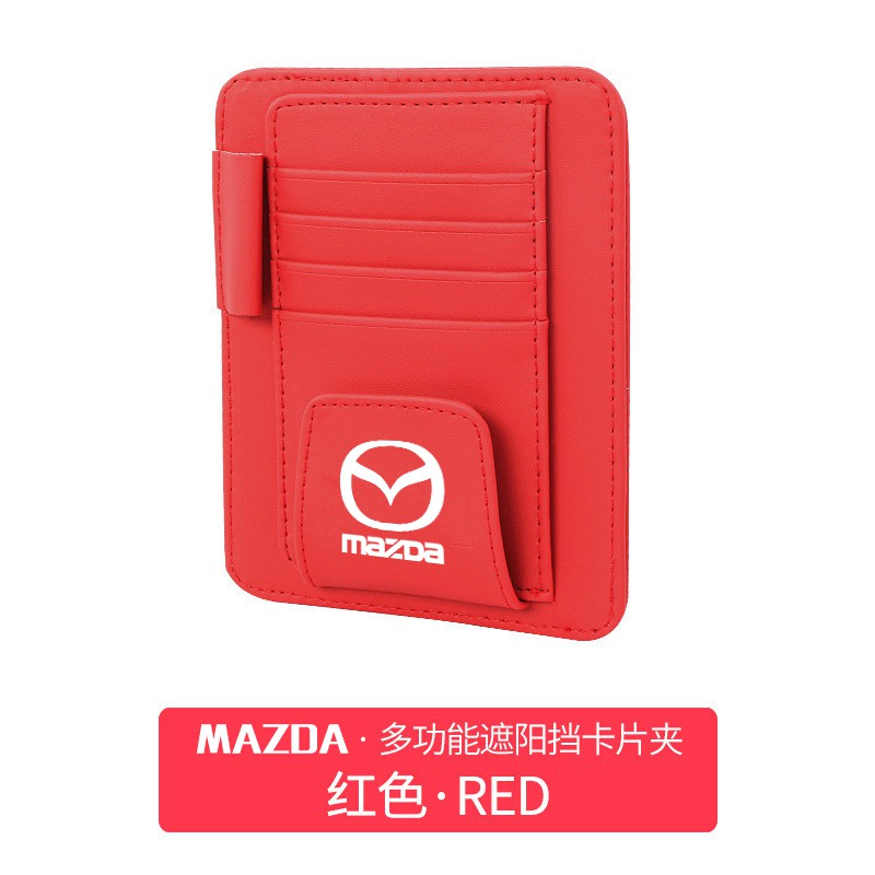 1 PC Kacamata Mata Kartu Pen Holder Klip Mobil Styling Aksesoris Mobil Sun Visor Kacamata Hitam untuk Mazda Speed CX-30 CX-8 Mazda3 CX-3 CX-9 Mazda6 CX-5 Mazda2