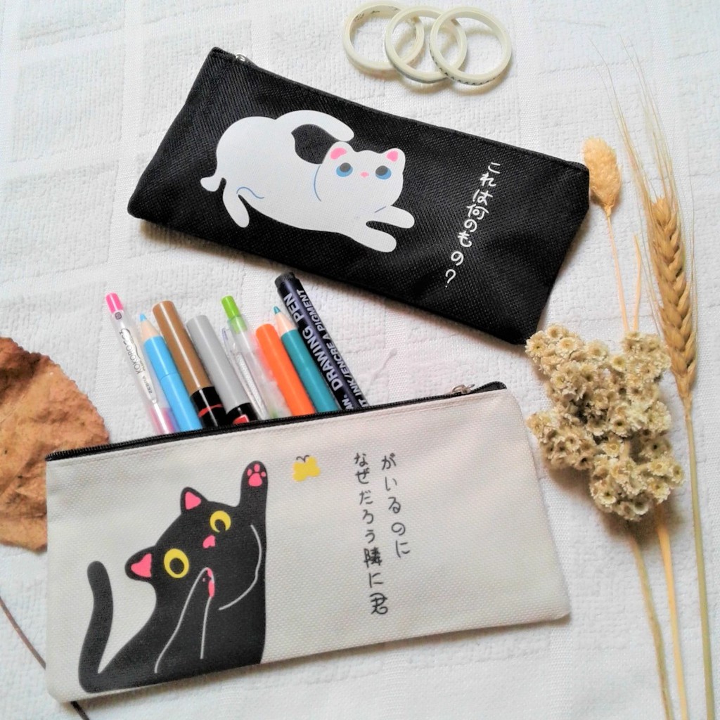 

Tempat Pensil Canvas Cat Kawai/Tempat Alat Tulis