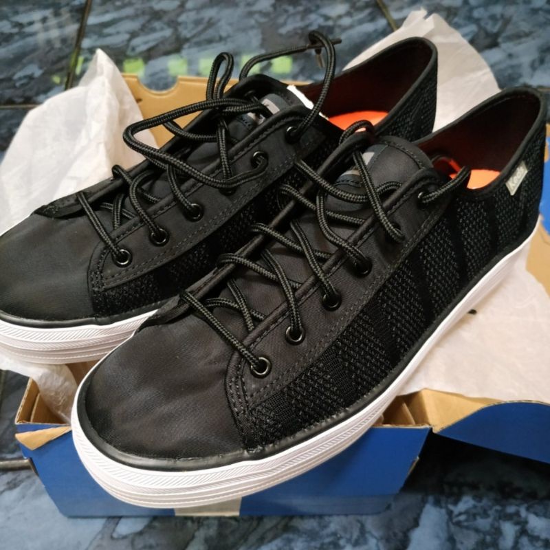 KEDS TRIPLE KICK STRP MESH BLACK ORTHOLITE SIZE 38 NEW & ORIGINAL