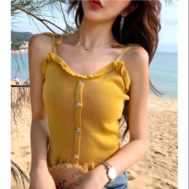 BAJU / TOP MELANIE RAJUT TA9 / ATASAN / BLOUSE WANITA / RAJUT / POLOS