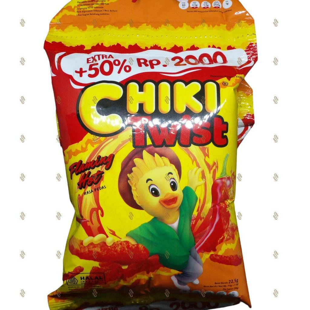

Chiki Twist Flaming Hot 22.5gr Ec 2.000 - Renceng Isi 10 Pcs