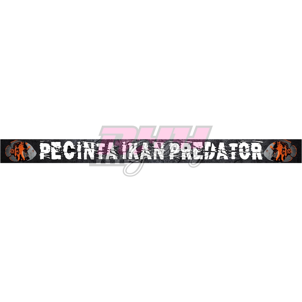 Stiker hiasan aquarium peacok bass pbass area predator fish louhan lovers oscar pecinta ikan predator awas ikan galak premium quality