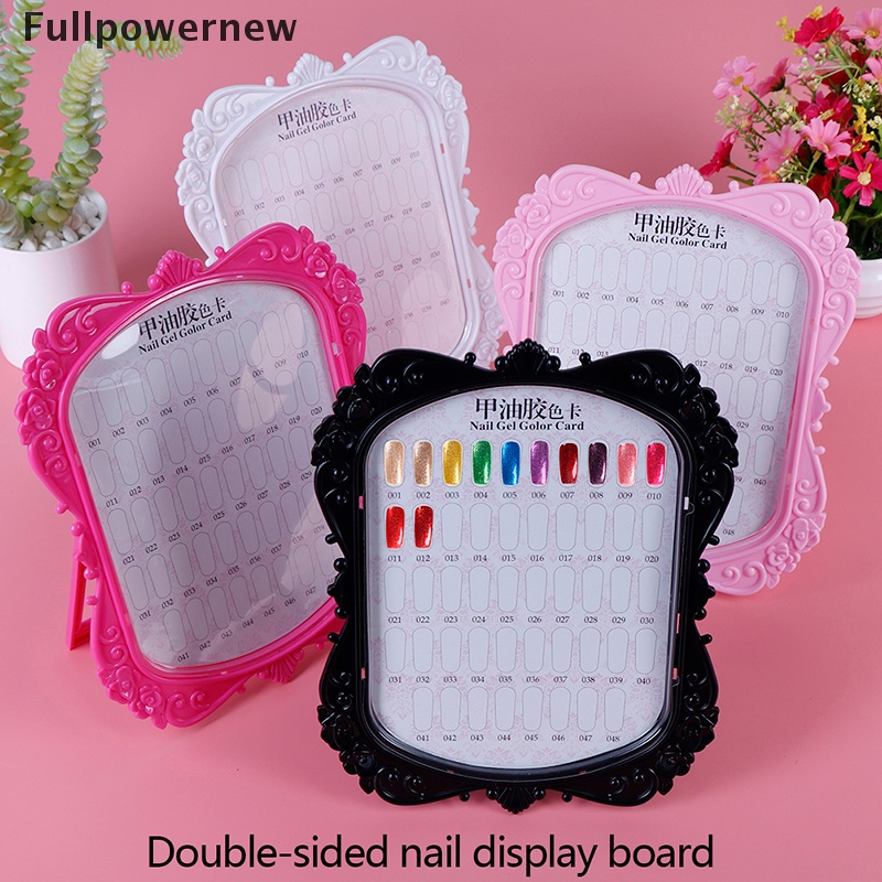 [FULL] Double-Sided 48Tips Nail Color Card Display Full Color Rack Card Boards Practice