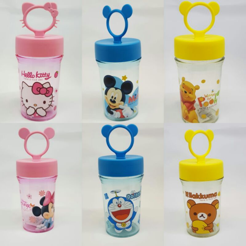 Botol Minum Anak Karakter Lucu 250 ML ( Doraemon,hellokitty,mickeymouse / banyak Karakter )