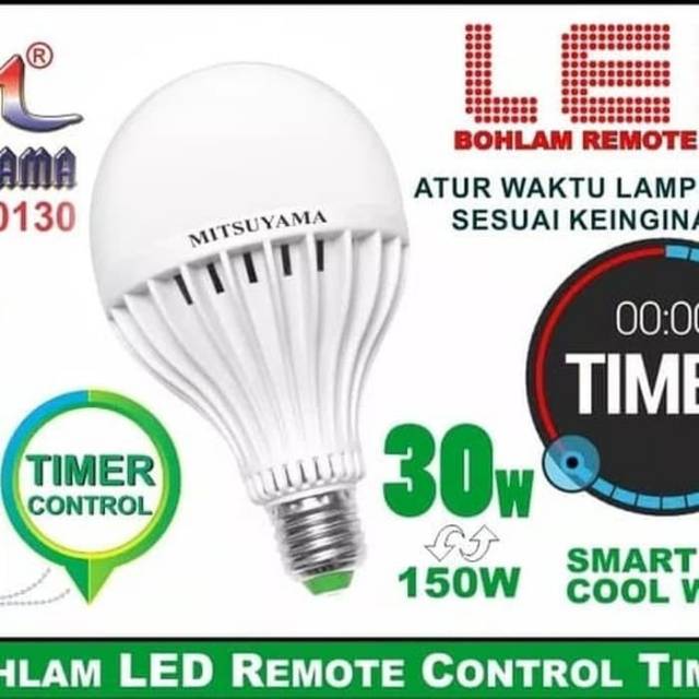 bohlam led Remote control timer 30W MS-Y0130TP MITSUYAMA