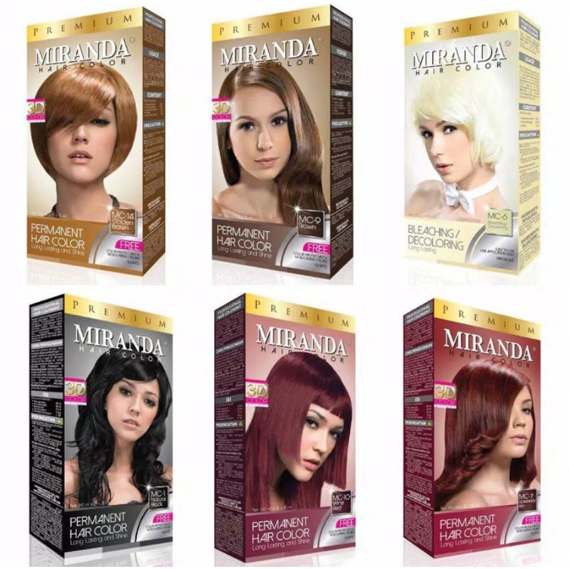 Miranda Hair Colour 30gr | Cat Rambut Miranda | Pewarna Rambut Miranda