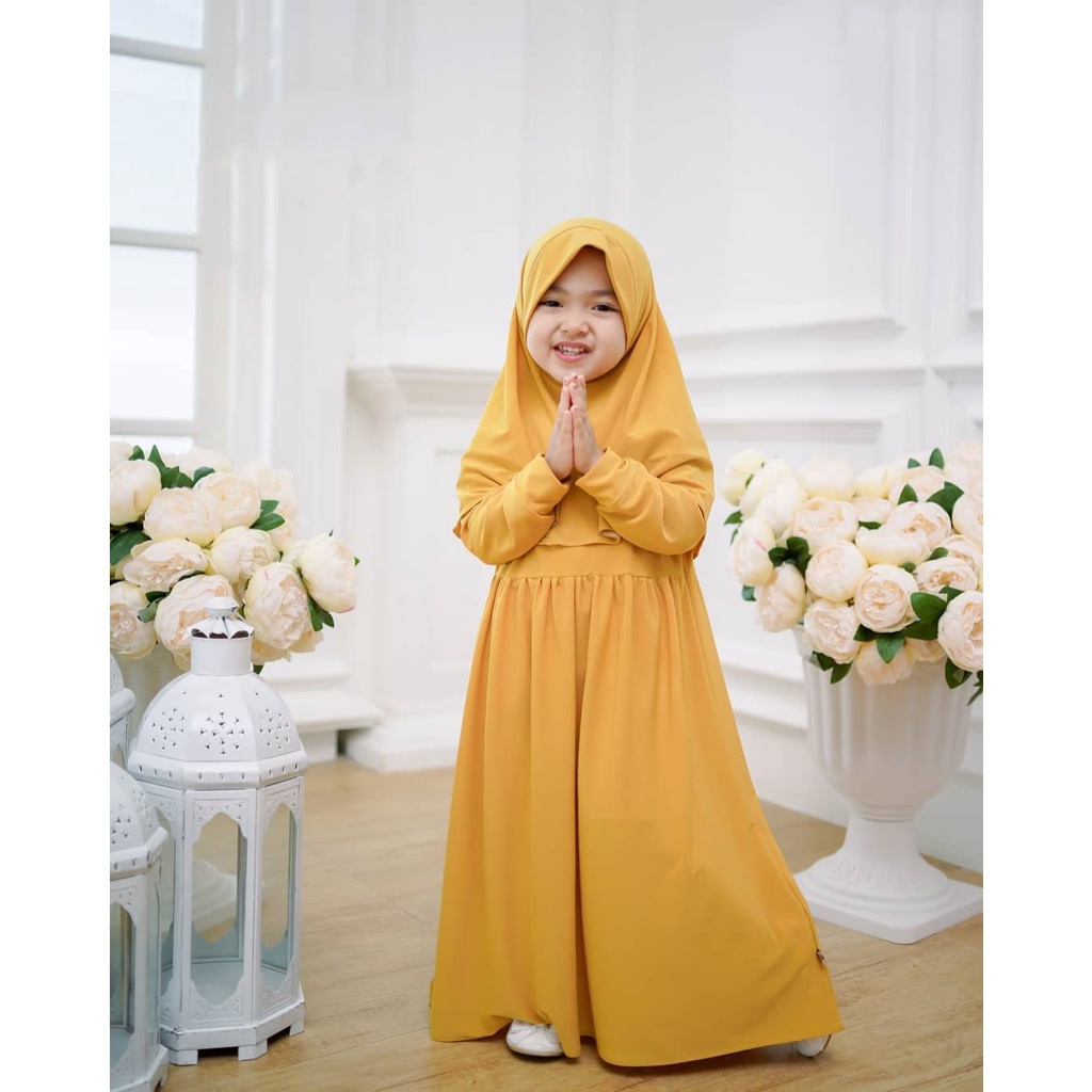 Gamis Anak Usia 4 tahun azra kids Model Gamis Anak Terbaru 2021 Kekinian