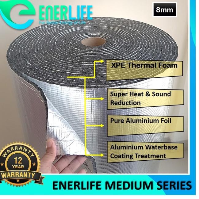 ➢ Aluminium Foil Atap, Peredam Panas Atap, Foam Insulation 8mm (METERAN) ☂