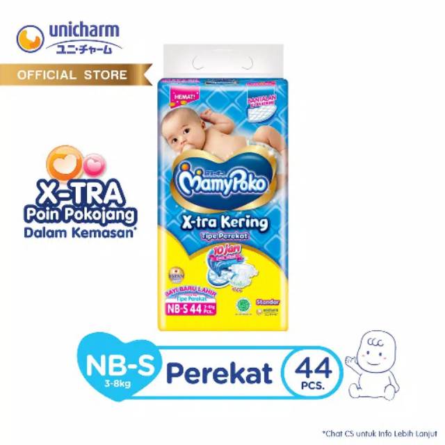 Mamypoko new-born 44pcs