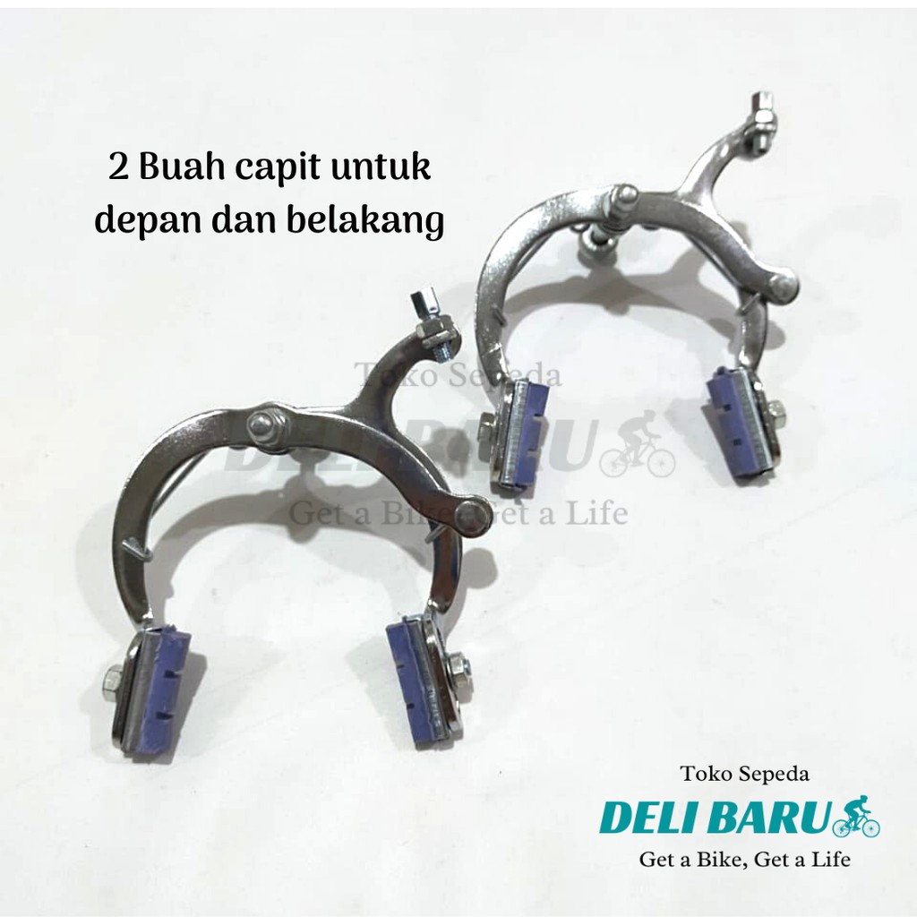 Rem model capit brake set sepeda anak, BMX, mini 1 set komplit