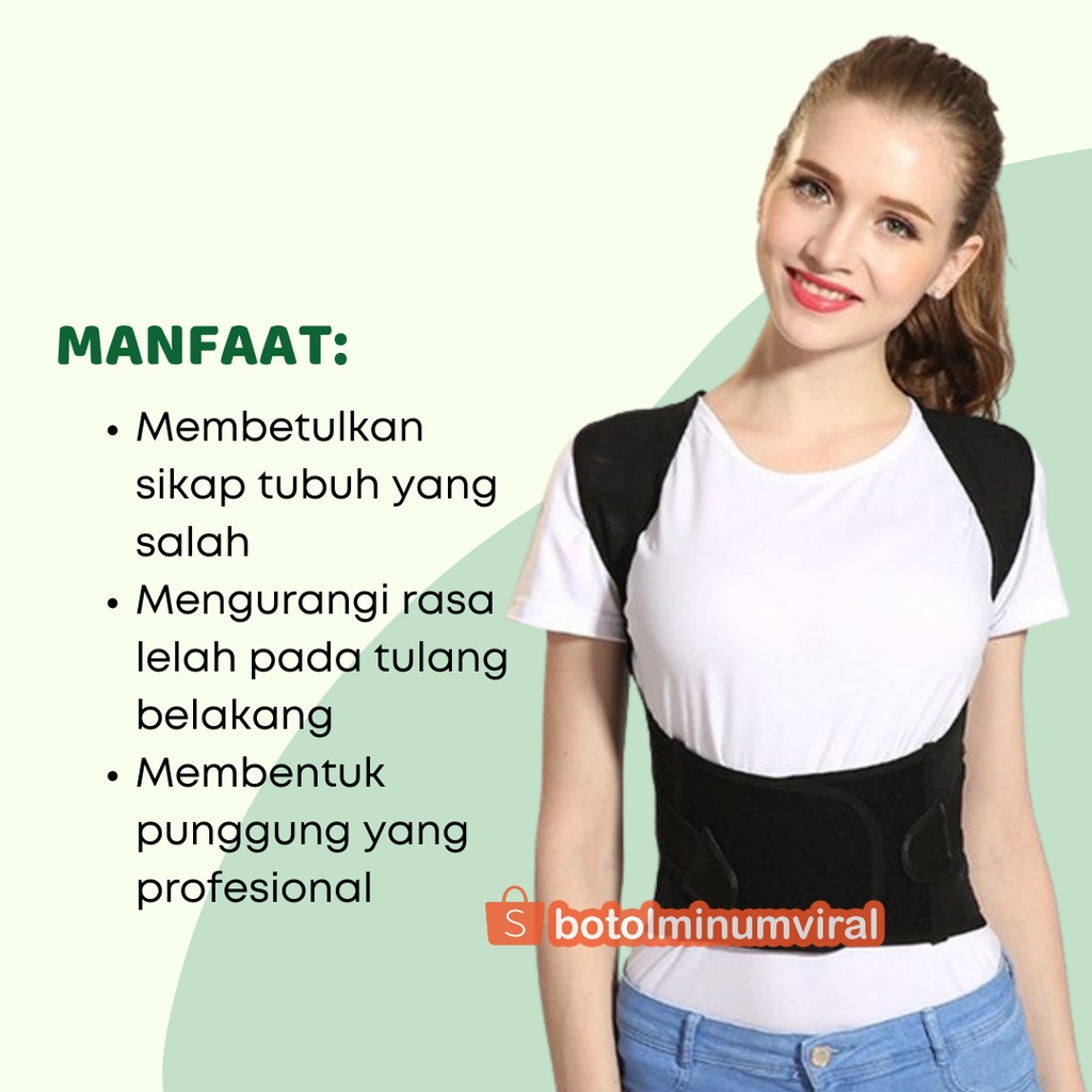 Rompi Penegak Punggung Bungkuk Back Support Shoulder Posture Corrector Pria Wanita Murah Original Penegak Punggung