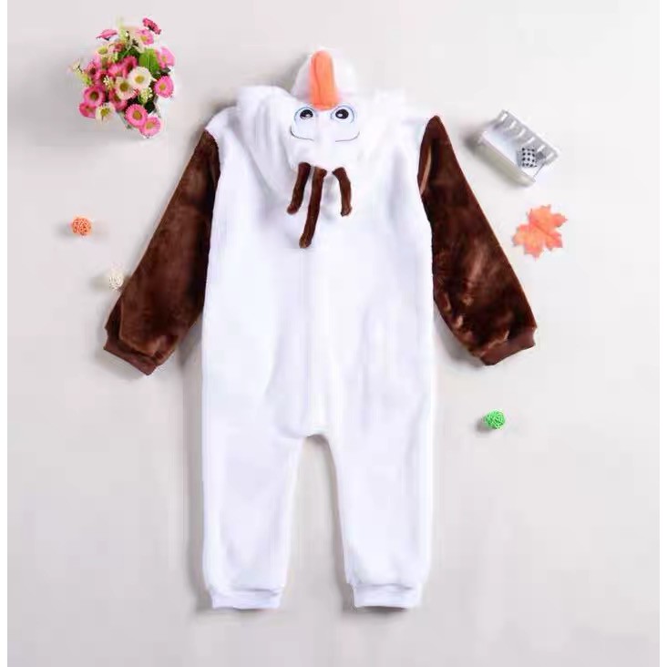 KOSTUM ONESIE OLAF FROZEN ANAK PIYAMA BAJU TIDUR KIGURUMI