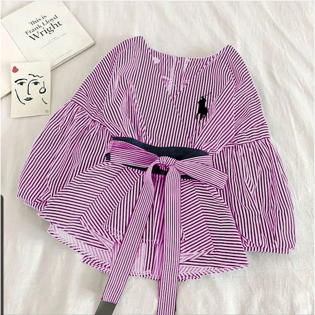 FWG - BLOUSE DAIMA / BLOUSE SALUR / BLOUSE KOREA / ATASAN TERBARU  / ATASAN WANITA-SALUR POLO FANTA