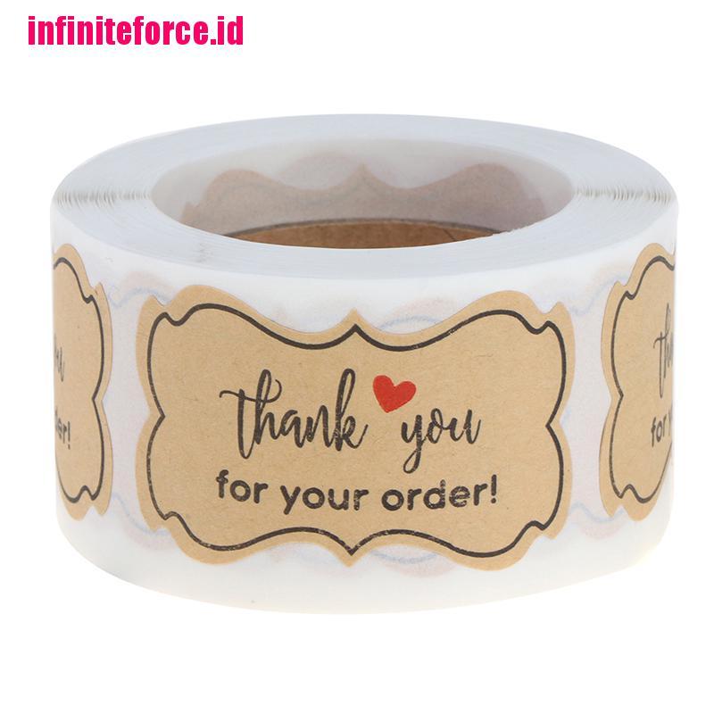 250pcs/roll Thank You for Your Order Stickers Seal Label Multifunction packaging