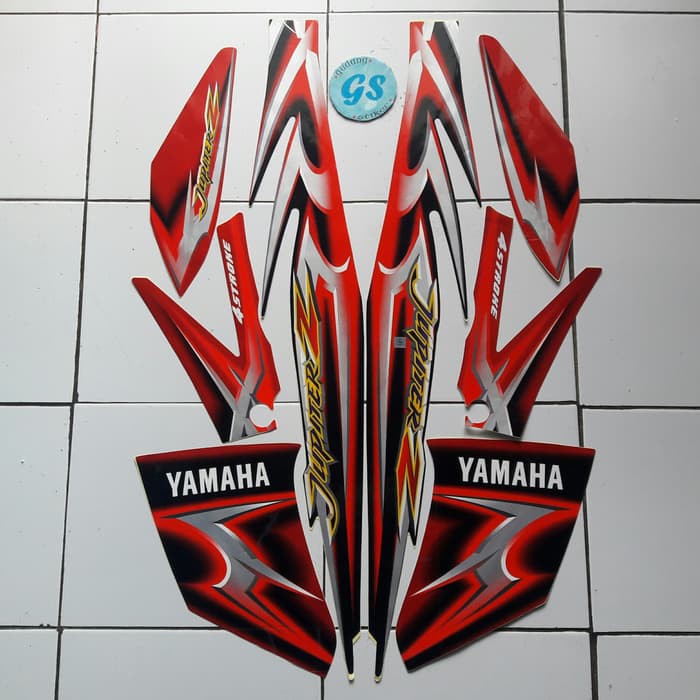 striping motor jupiter z cw 2006 hitam-merah murah