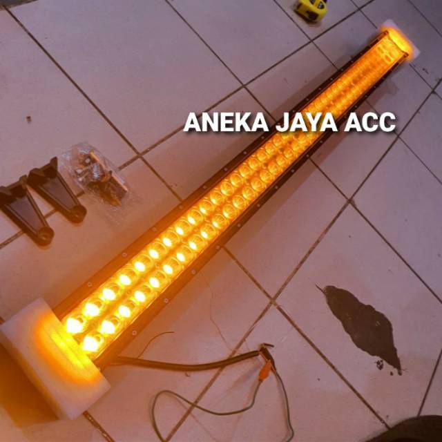 Lampu tembak led 125cm.2 warna kuning & putih bisa strobo control remote