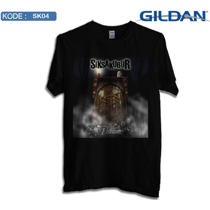 Kaos Siksa Kubur Podium , Tag Kaos Gildan Softstyle