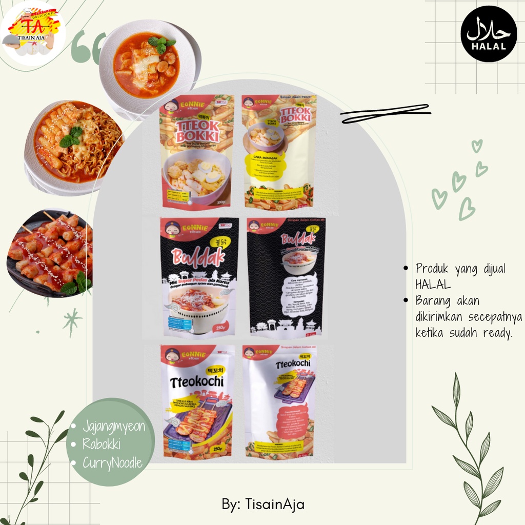 

Topoki Tteokbokki Buldak Spicy Pedas Ttekochi Sate Kue Beras Halal II Makanan Halal Ter-enak Ter-lezat Ter-Laris