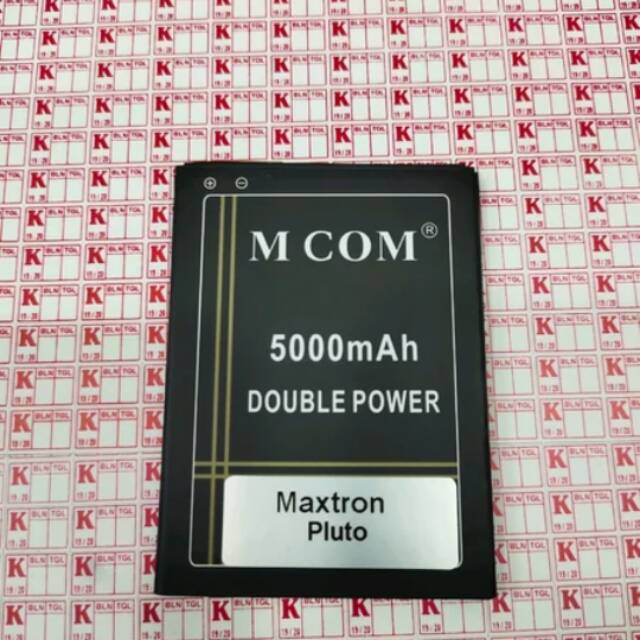 BATERAI BATRE MAXTRON PLUTO M.COM DOUBLE POWER 5000MAH