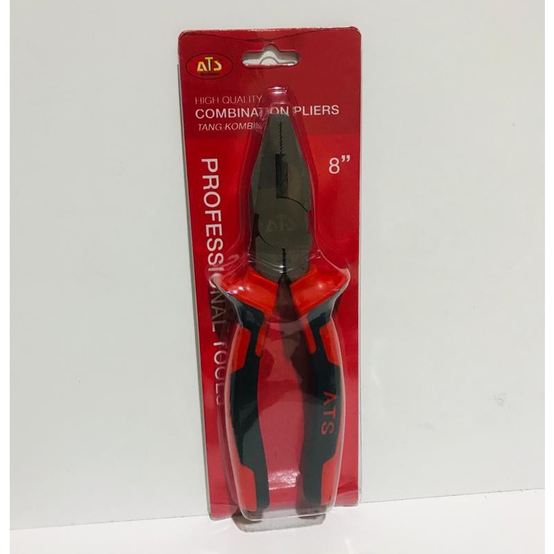 Tang Kombinasi ATS 8in Merah Hitam / Chrome Combination Plier 8 Inchi / Tang Serbaguna