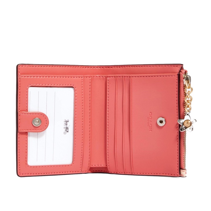 COACH Snap Case Mini Wallet In Coated In Canvas With Rabbit Print