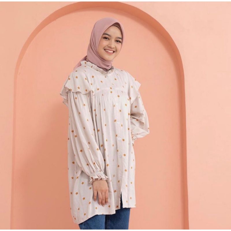 ceria blouse bintang size M preloved  by Vanilla hijab