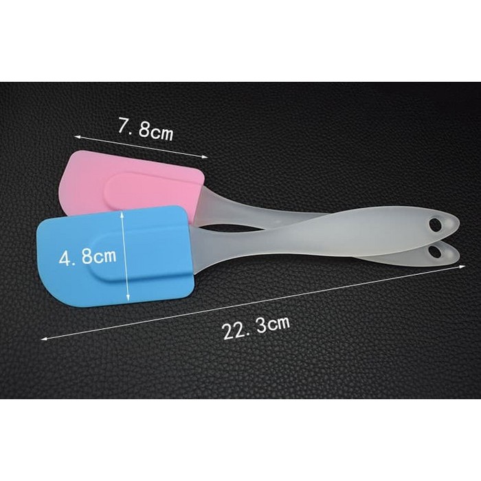 Spatula Silikon Pengaduk Adonan / keperluan dapur  Gagang Plastik (22cm)