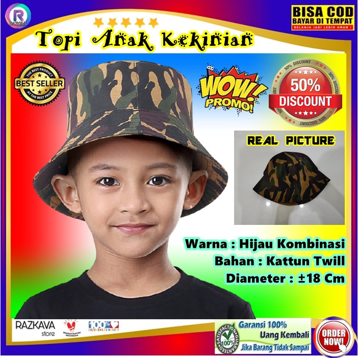 Topi Anak Laki2 Bucket Buket Hat Laki Laki Perempuan Cewek Cowok Cewe Cowo Pria Wanita Unisex Tk Sd 