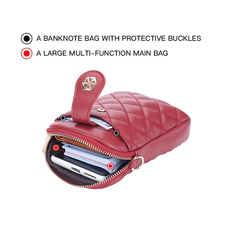 BOISEEN N1890 Tas Selempang Wanita Dompet Panjang Wanita Dompet Handphone Sling Bag WATCHKITE WKOS